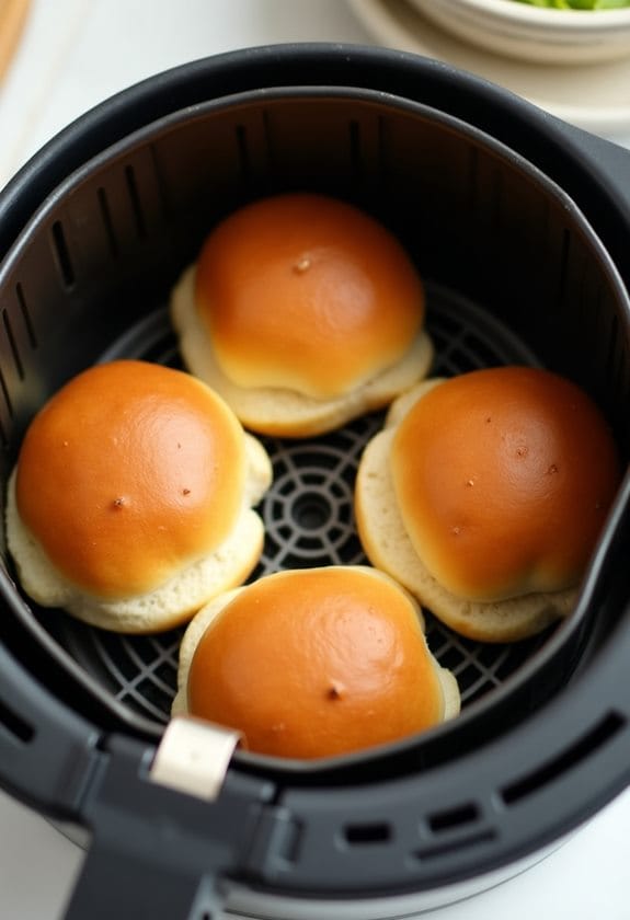 air fryer bun warming