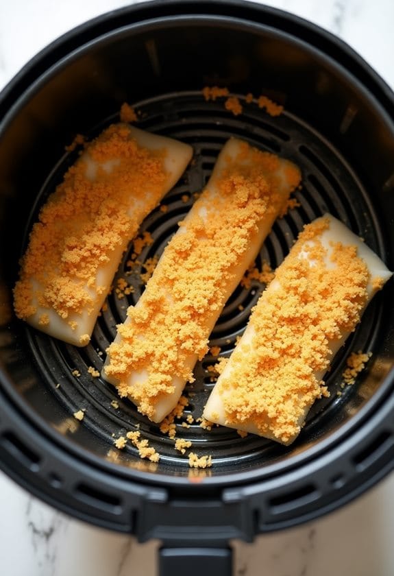 air frying the fish