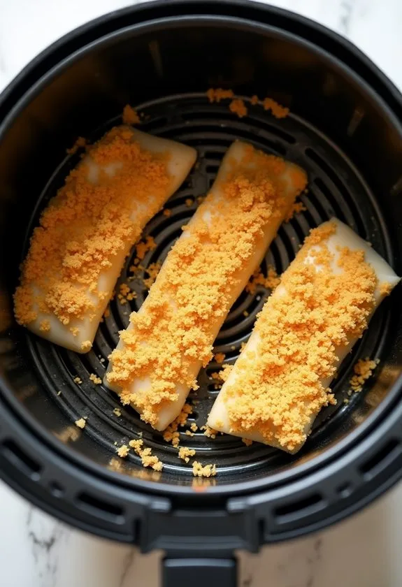 air frying the fish