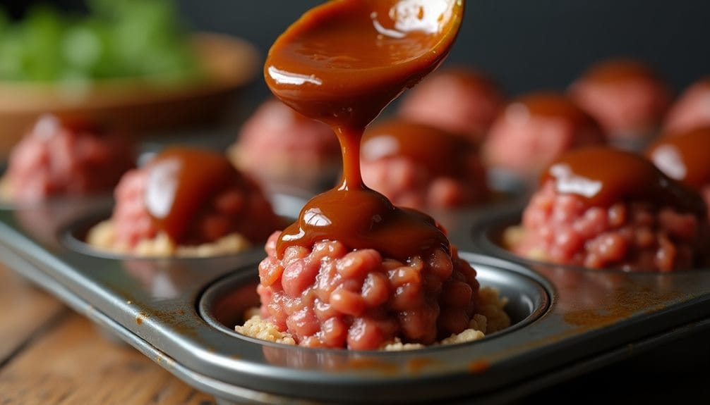 applying barbecue sauce topping