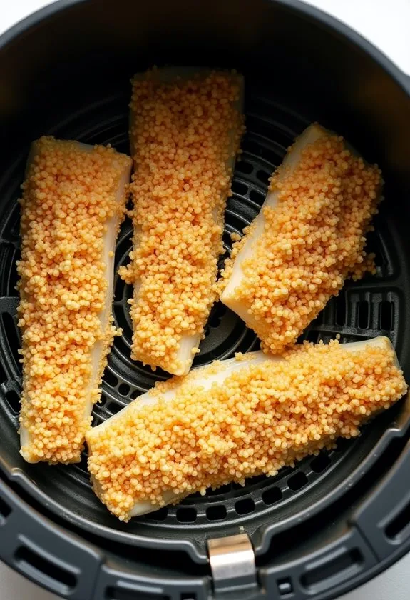 arrange fish in air fryer