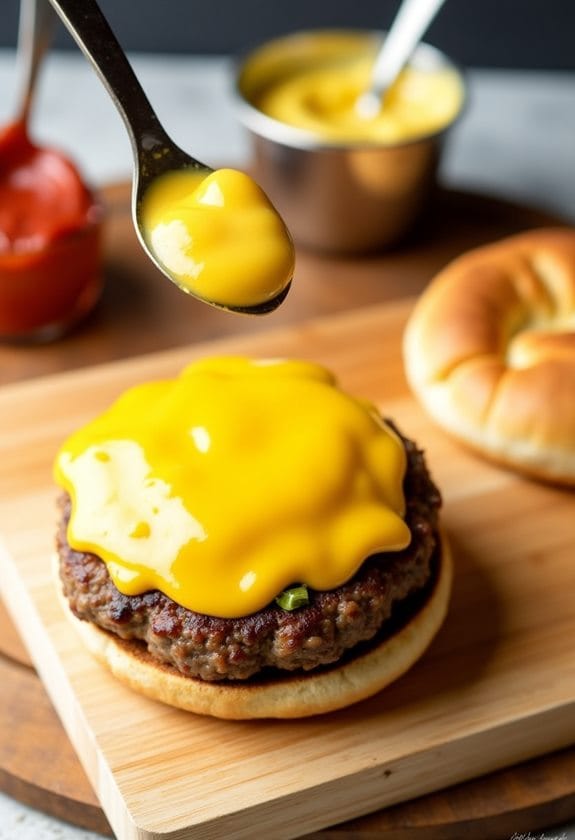 assemble burger add condiments