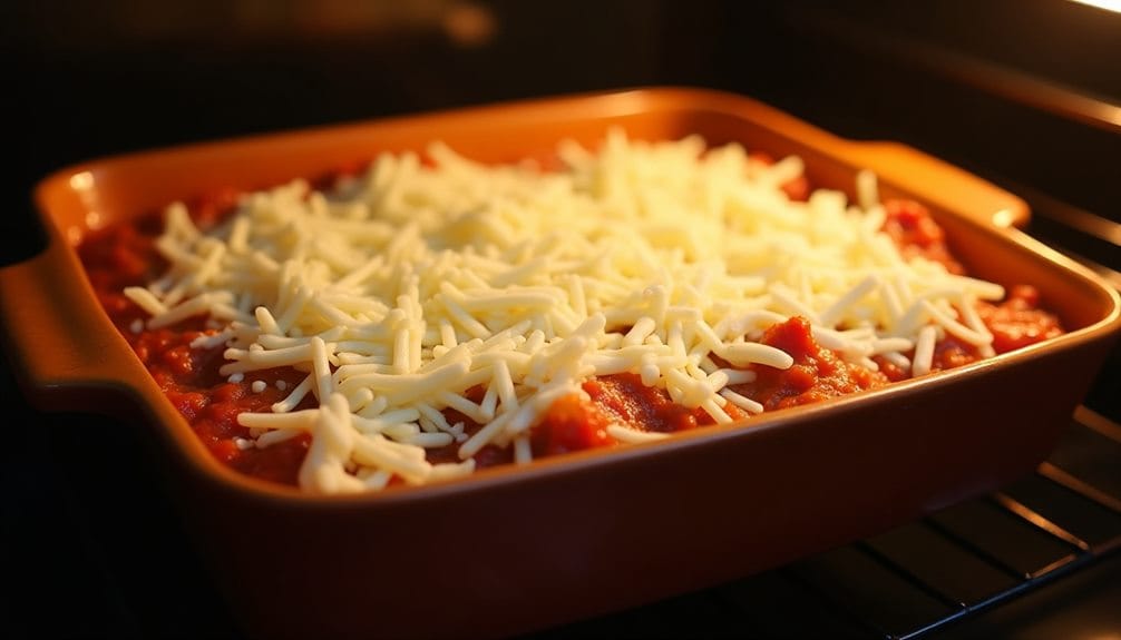 baking the ziti dish