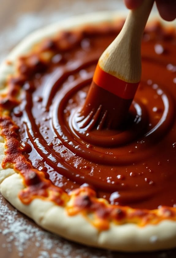 bbq sauce application process