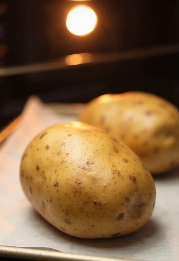 begin potato baking process