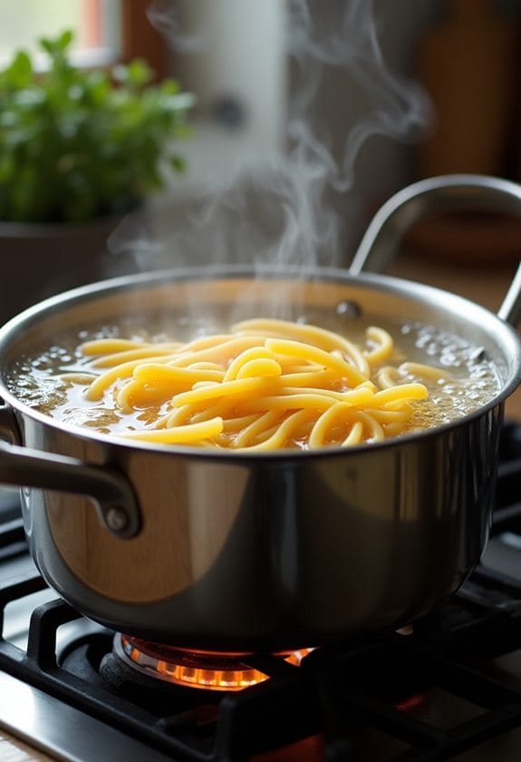 boil linguine pasta first
