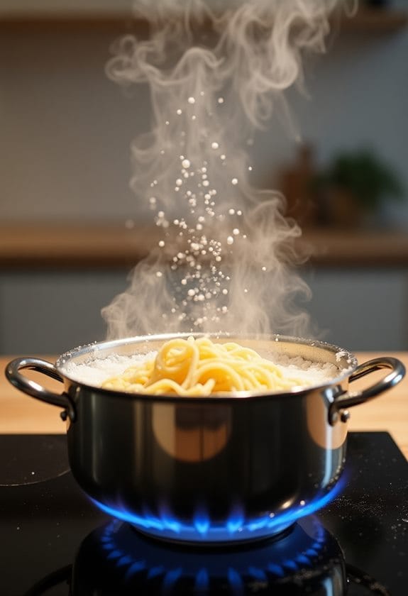 boiling salted pasta water