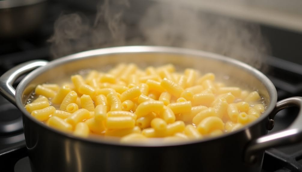 boiling the macaroni step