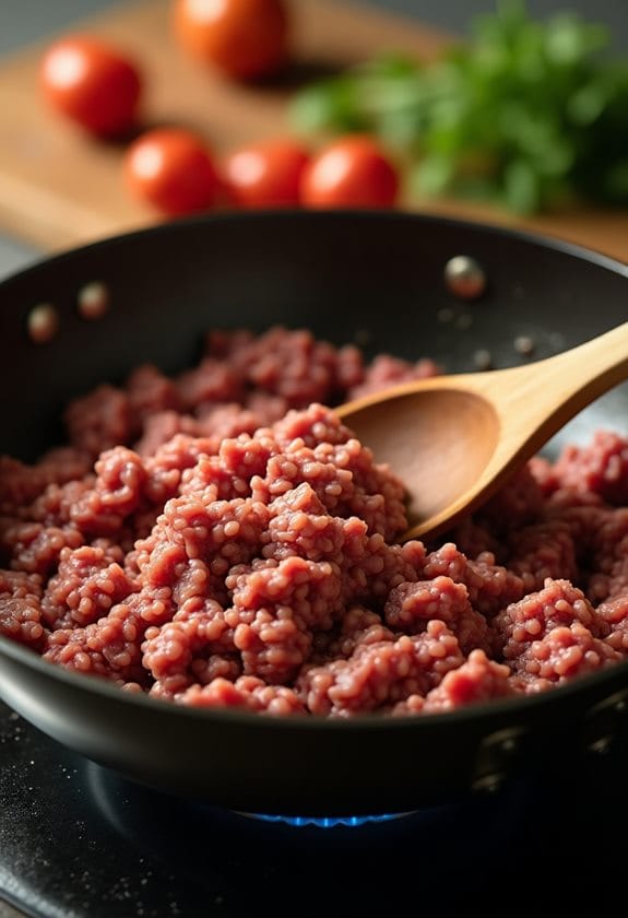 browning the beef first