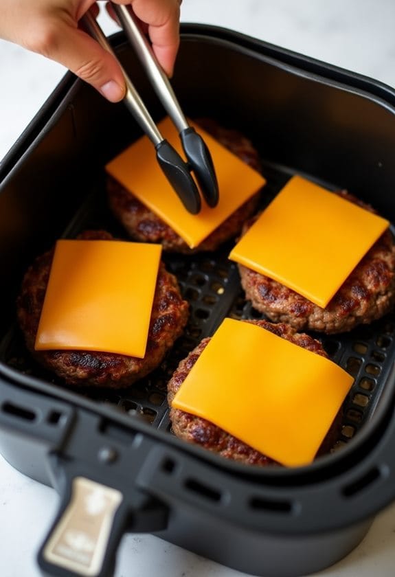 cheese addition and flipping