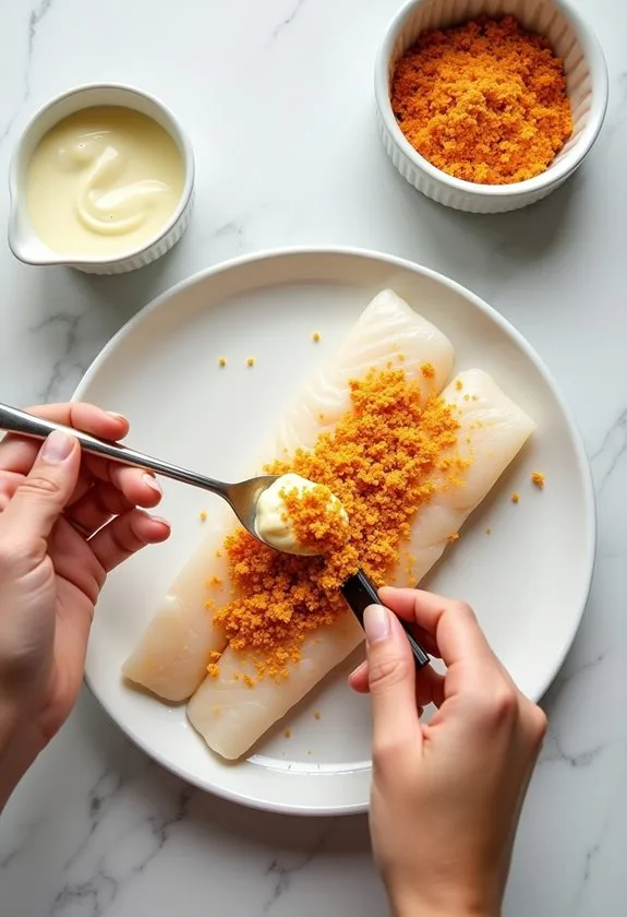 coating fish with ingredients