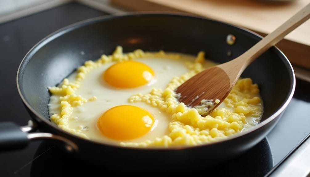 cooking eggs individually first