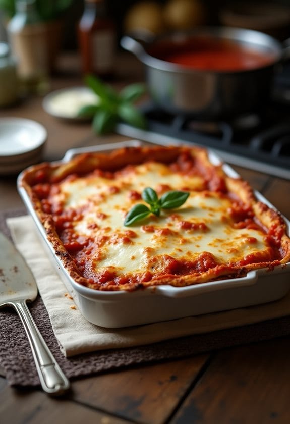 cooling and serving lasagna
