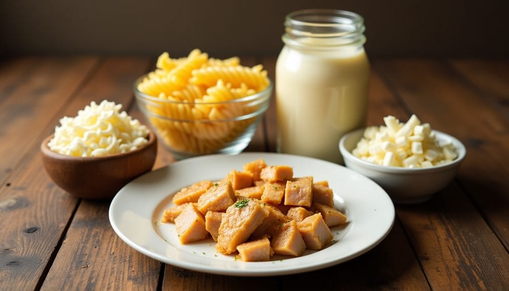 creamy chicken pasta casserole