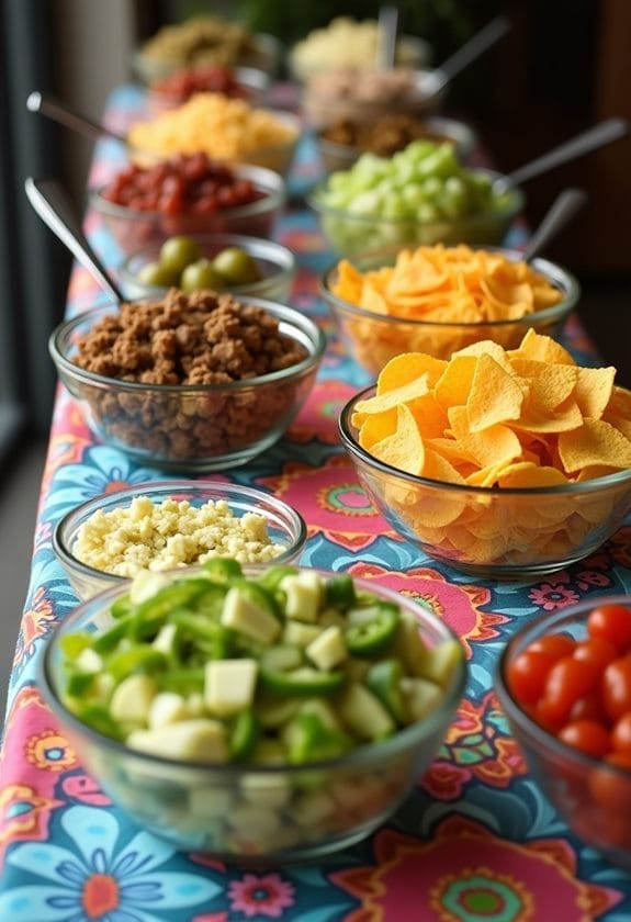 creating salad bar setup