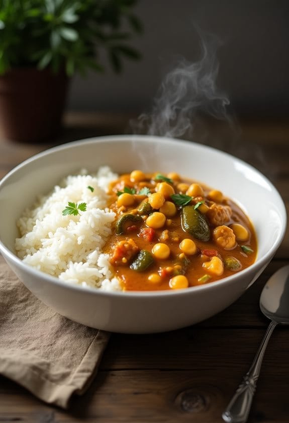 curry served on rice