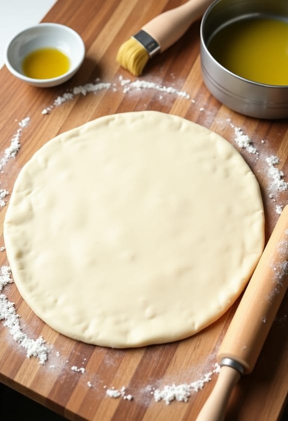 dough preparation process begins