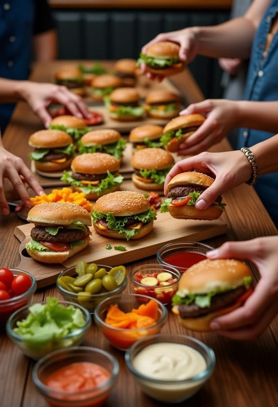 guests personalize their burgers