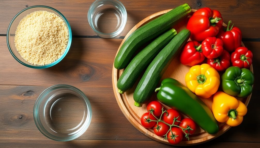 healthy veggie quinoa dish