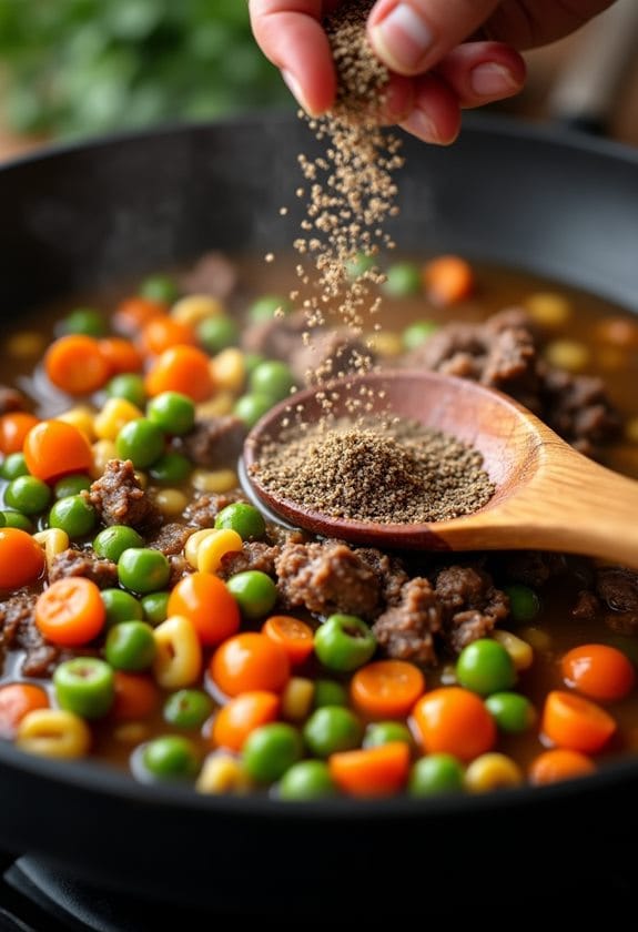 incorporating vegetables and spices