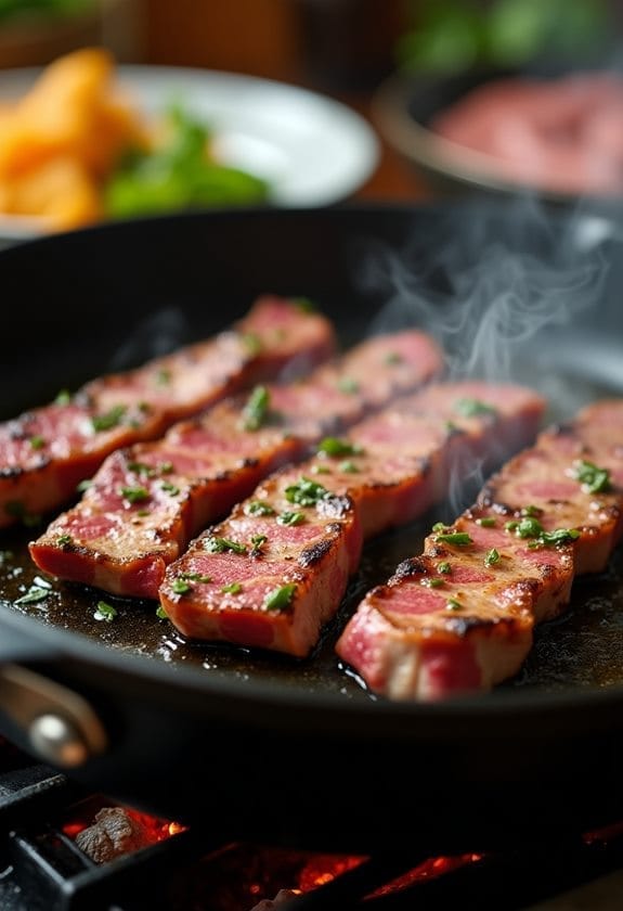 marinated meat cooking process