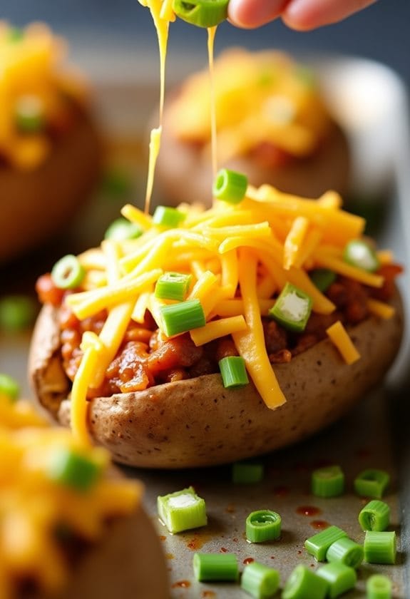 melt cheese garnish dish