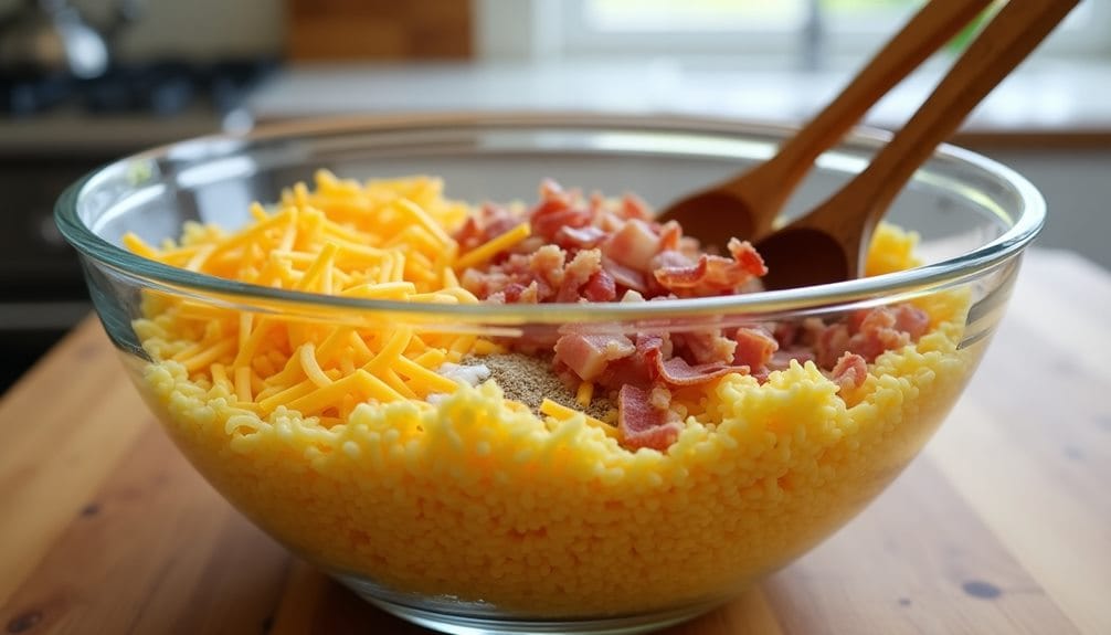 mix ingredients in bowl