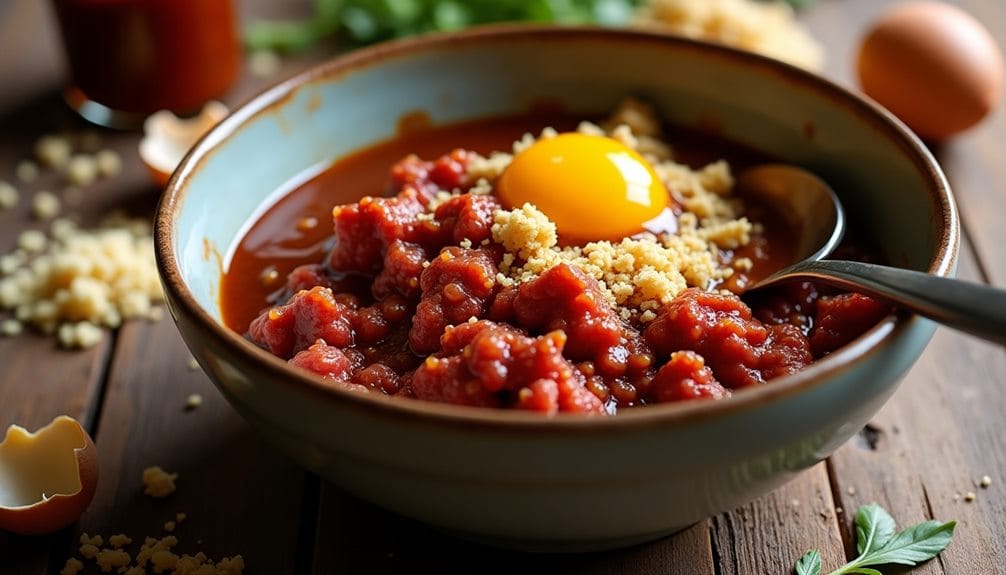 mixing ingredients in bowl