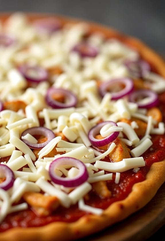 mozzarella cheese topping preparation