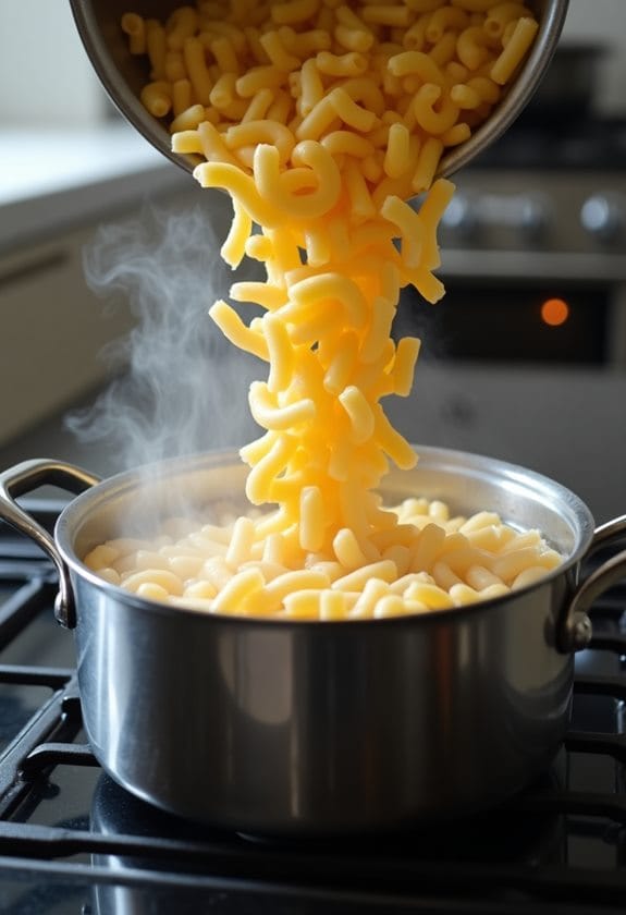 preheat and cook macaroni