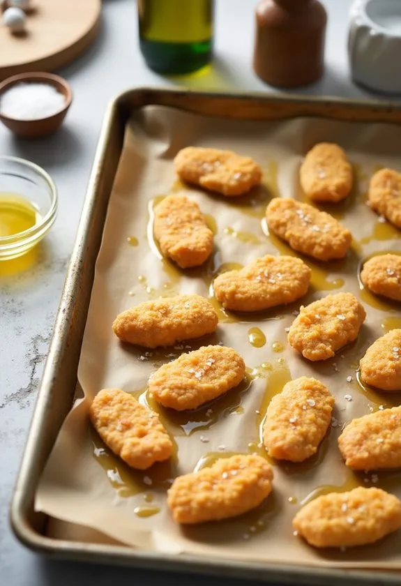 preheat and prepare nuggets