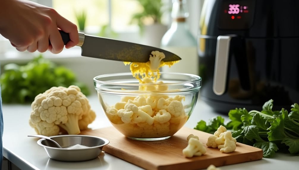 preheat cauliflower preparation process
