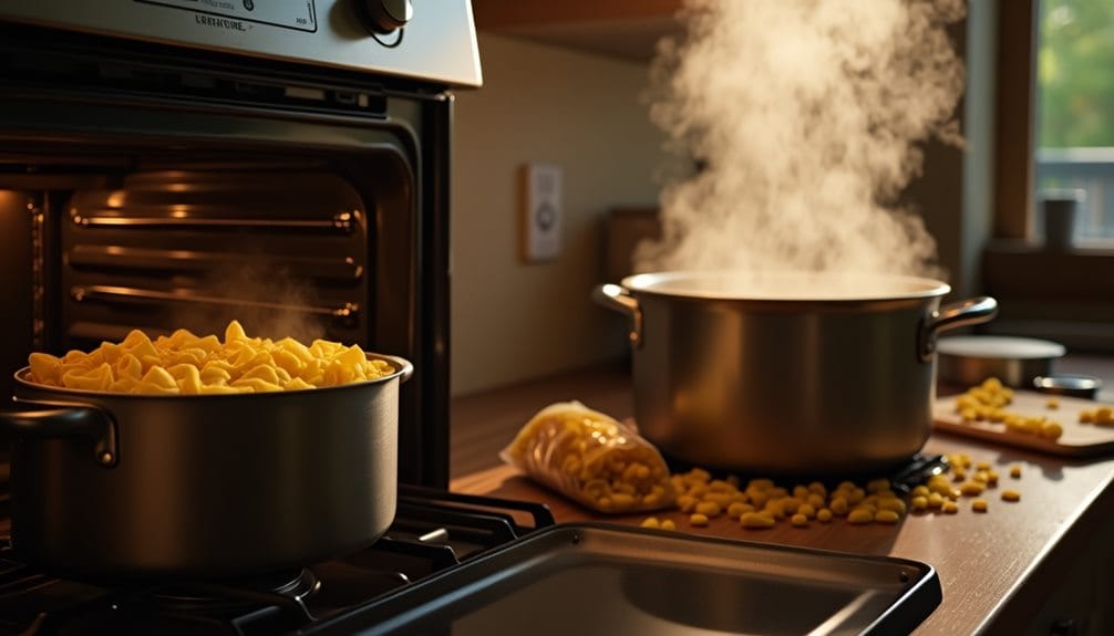preheat oven prepare pasta