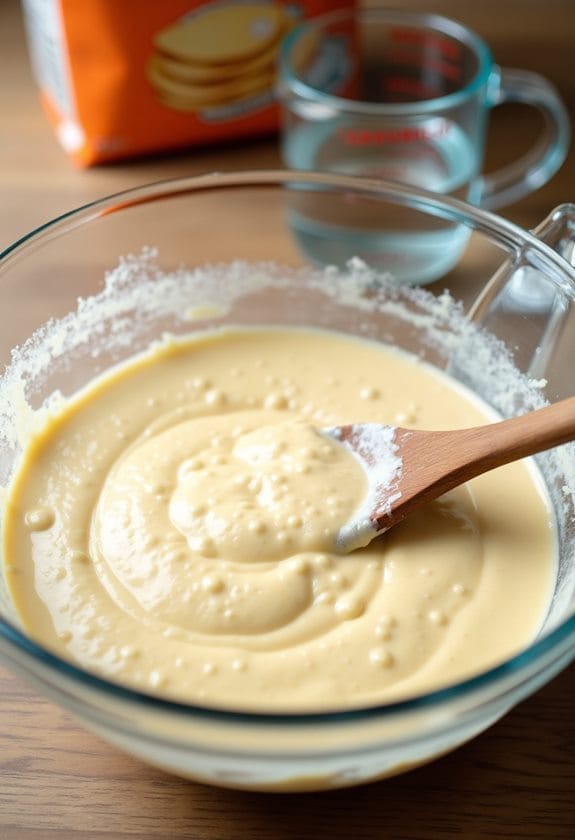 prepare pancake batter mixture