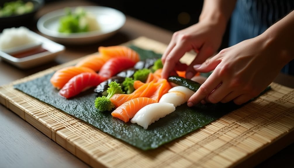 rolling the sushi technique