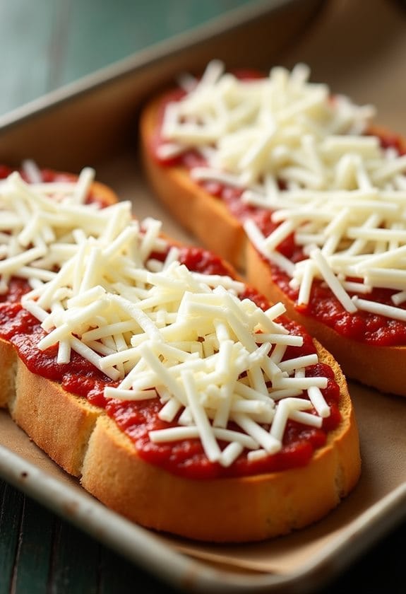 sauce and cheese application
