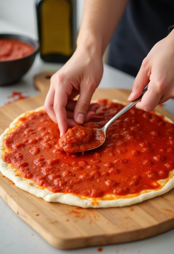 sauce application process begins