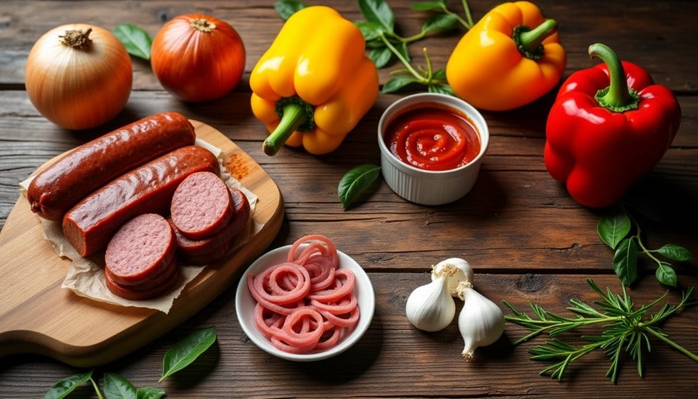 sausage and peppers dish