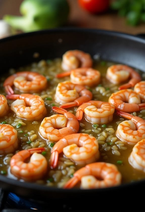 saut ing garlic with shrimp