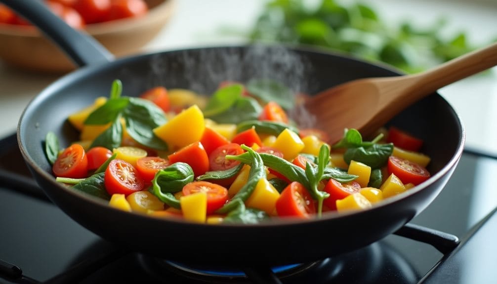 saut ing mixed vegetables step