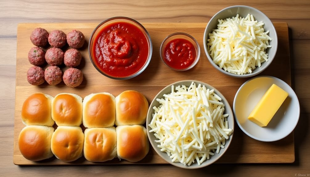 savory cheesy meatball sliders