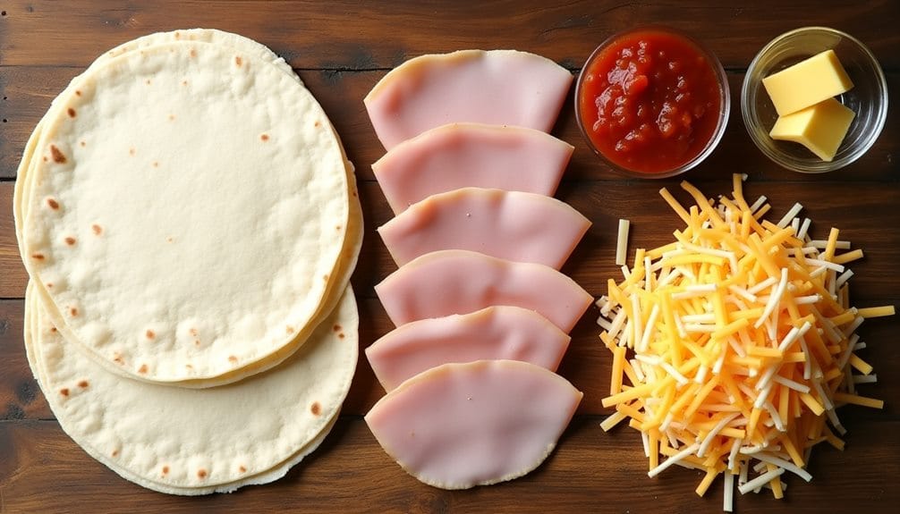 savory ham cheese quesadillas