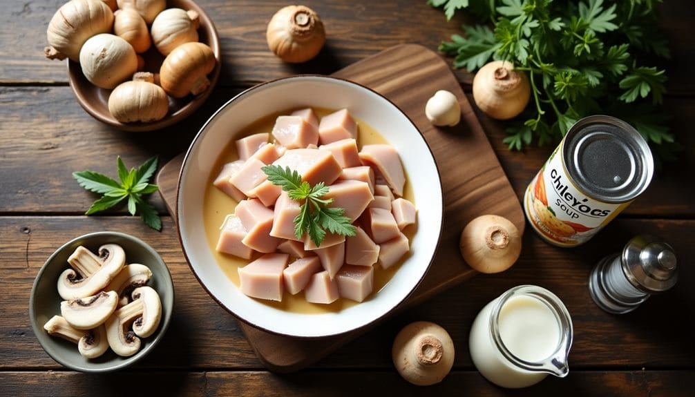 savory mushroom chicken stew