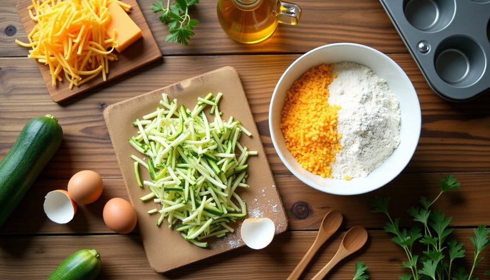 savory zucchini cheese muffins