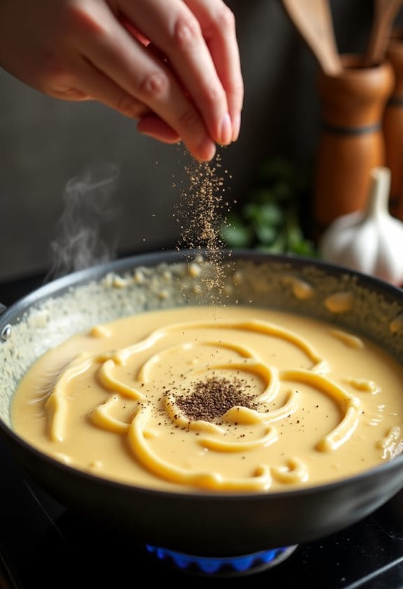 season alfredo sauce properly