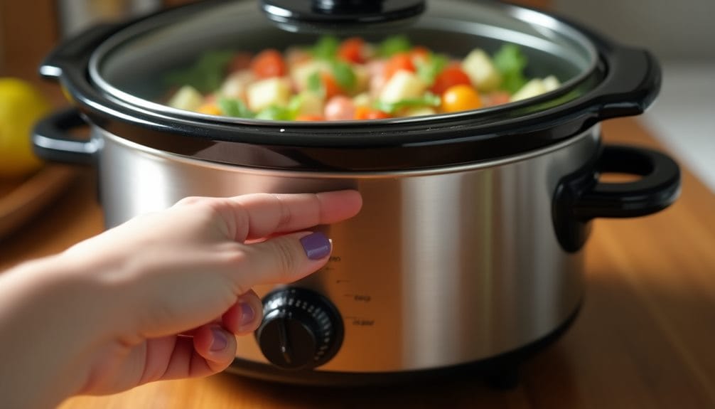 set cooker on low