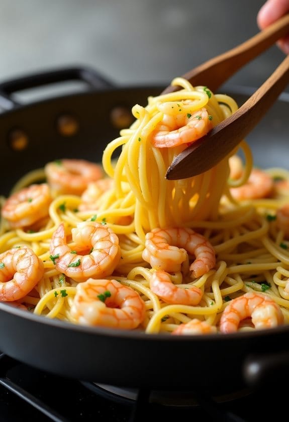 shrimp and linguine mix