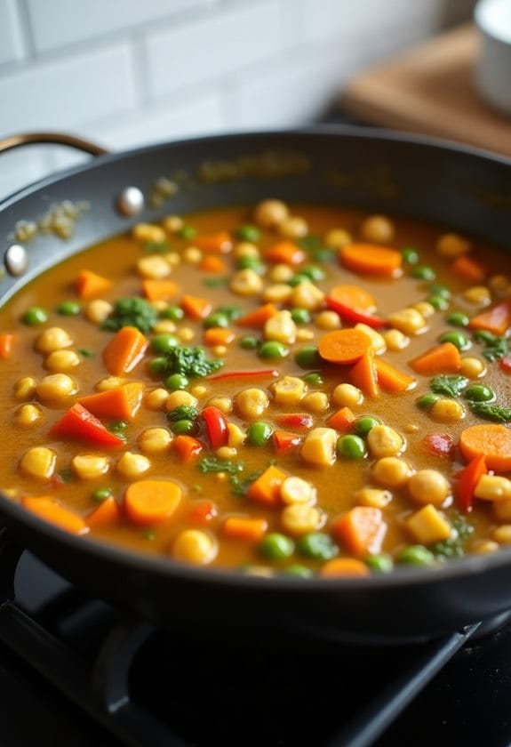 simmering vegetable curry blend