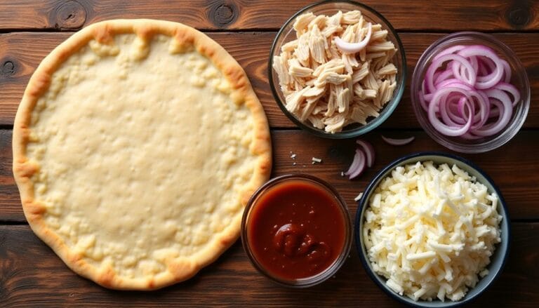 simple grilled chicken pizza