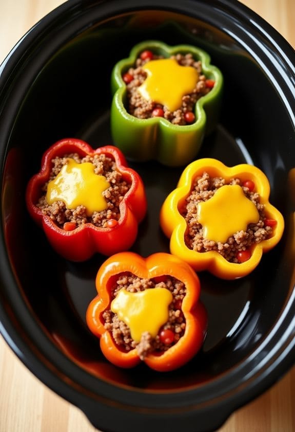 slow cook stuffed peppers